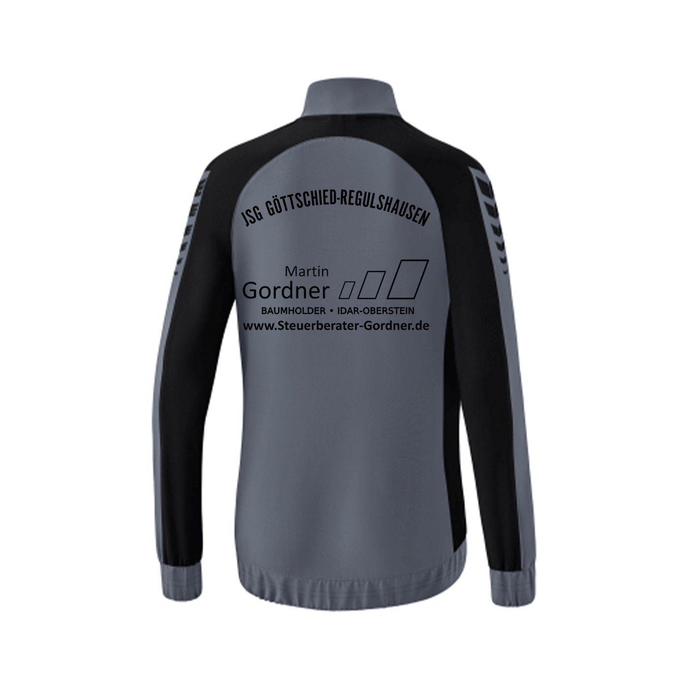 ERIMA Damen Six Wings Präsentationsjacke inkl. JSG Göttschied-Regulshausen Wappen, Vereinsname Rücken & Sponsorenlogo