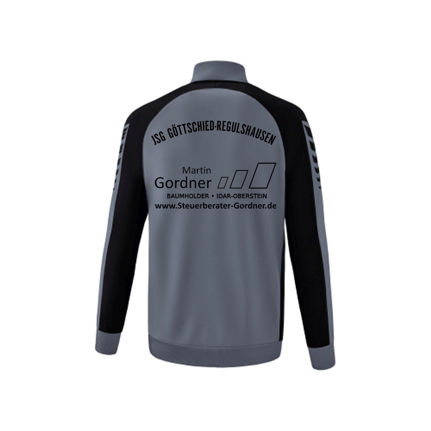 ERIMA Herren Six Wings Worker Jacke inkl. JSG Göttschied-Regulshausen Wappen, Vereinsname Rücken & Sponsorenlogo