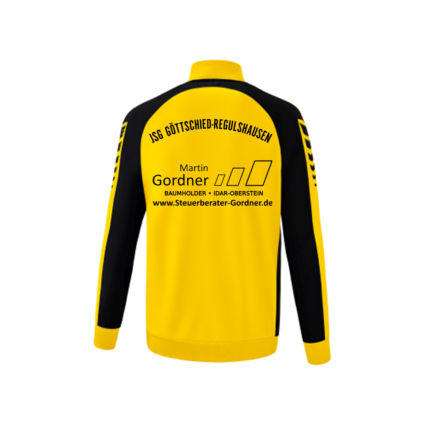 ERIMA Herren Six Wings Worker Jacke inkl. JSG Göttschied-Regulshausen Wappen, Vereinsname Rücken & Sponsorenlogo