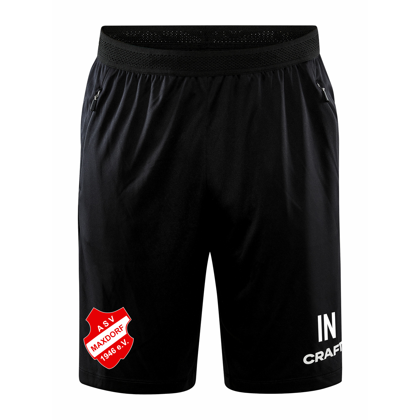 CRAFT Evolve Zip Pocket Shorts ERWACHSENE - inkl. ASV Maxdorf Wappen