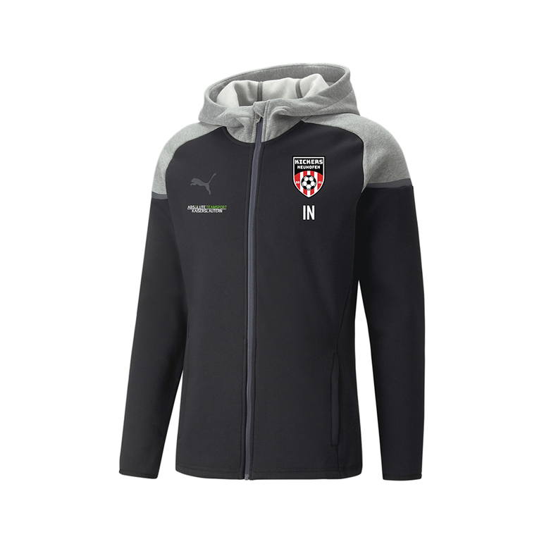Puma teamCUP Casuals Hooded Jacket KINDER in 2 Farben - inkl. Kickers Neuhofen Wappen