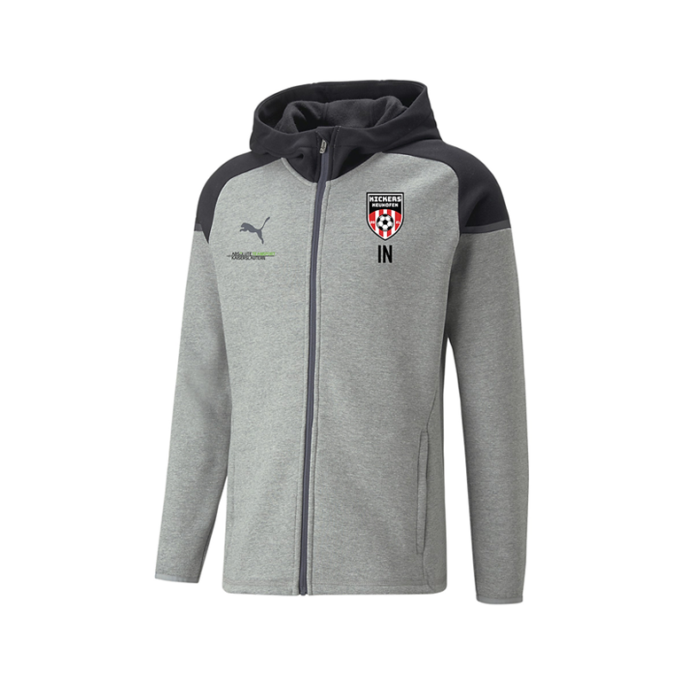 Puma teamCUP Casuals Hooded Jacket KINDER in 2 Farben - inkl. Kickers Neuhofen Wappen