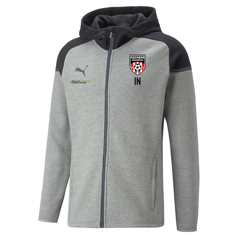 Puma teamCUP Casuals Hooded Jacket HERREN in 2 Farben - inkl. Kickers Neuhofen Wappen