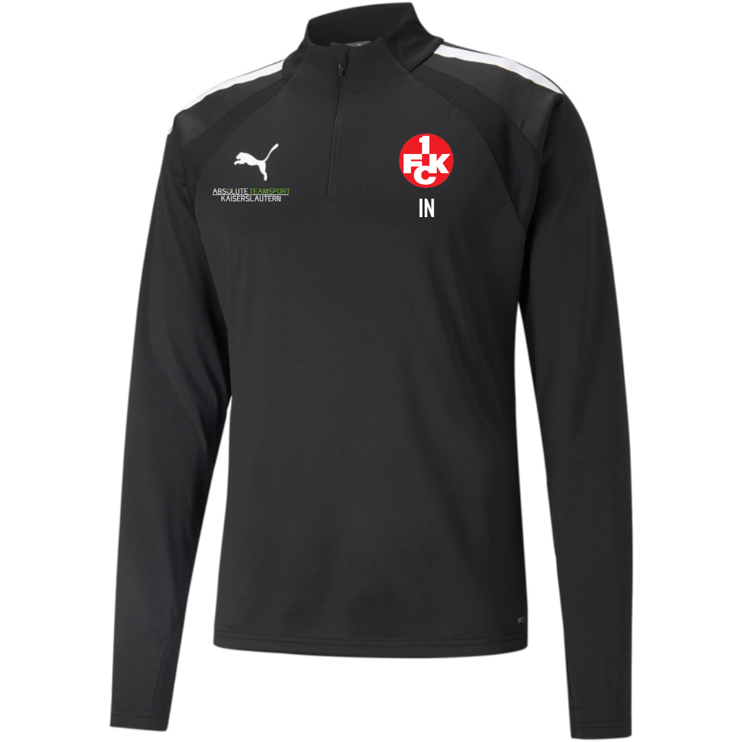 teamLIGA 1/4 Zip Top Erwachsen inkl. Wappen 1. FCK Leichtathletikteam Kaiserslautern