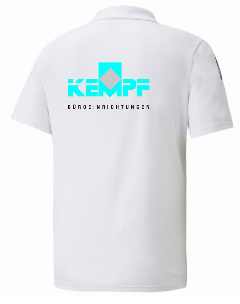 PUMA Herren teamLIGA Sideline Polo Inkl Wappen Kickers Neuhofen u. Rückendruck Kempf