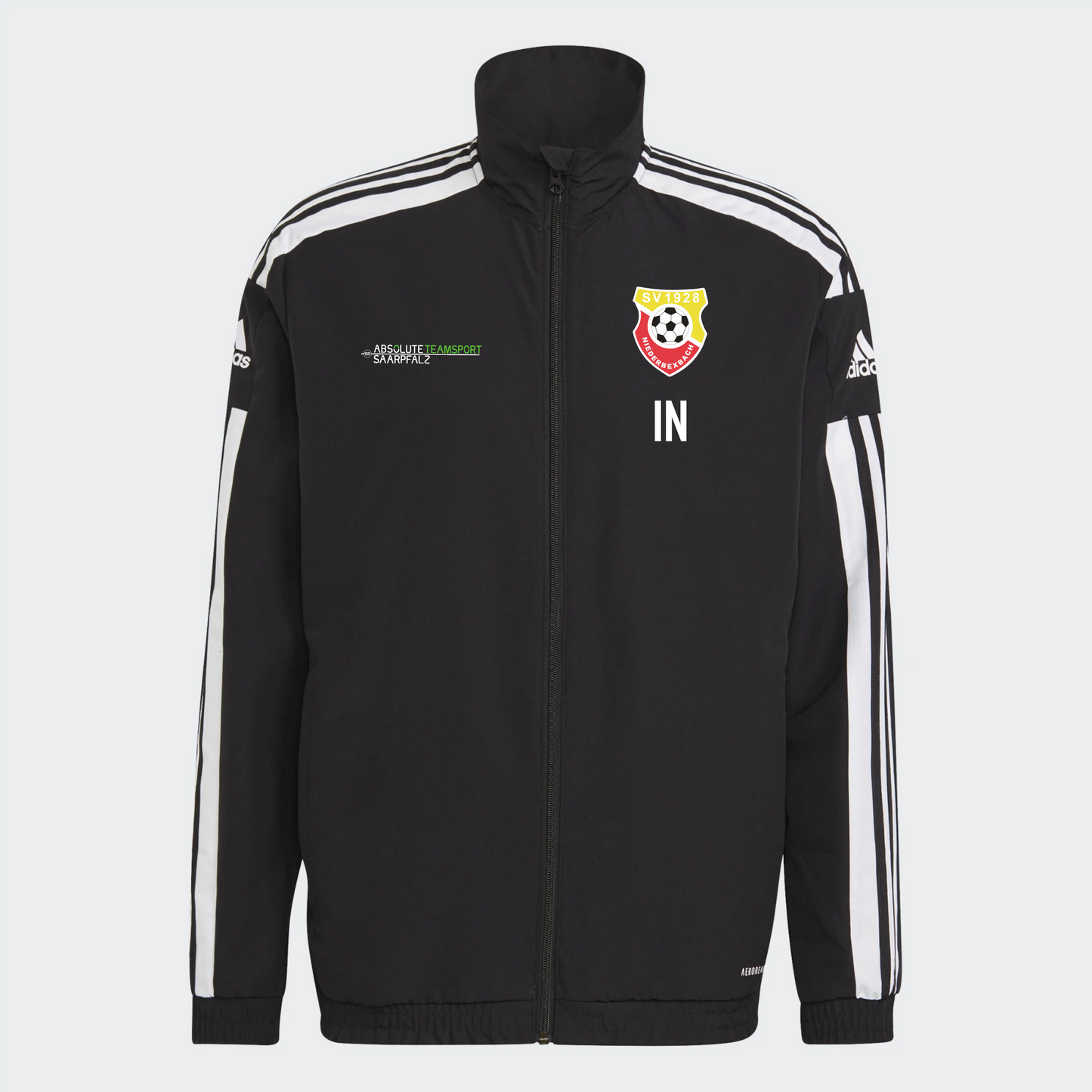 ADIDAS Kids Präsentationsjacke Squadra21 in Rot oder Schwarz inkl. SV Niederbexbach Wappen
