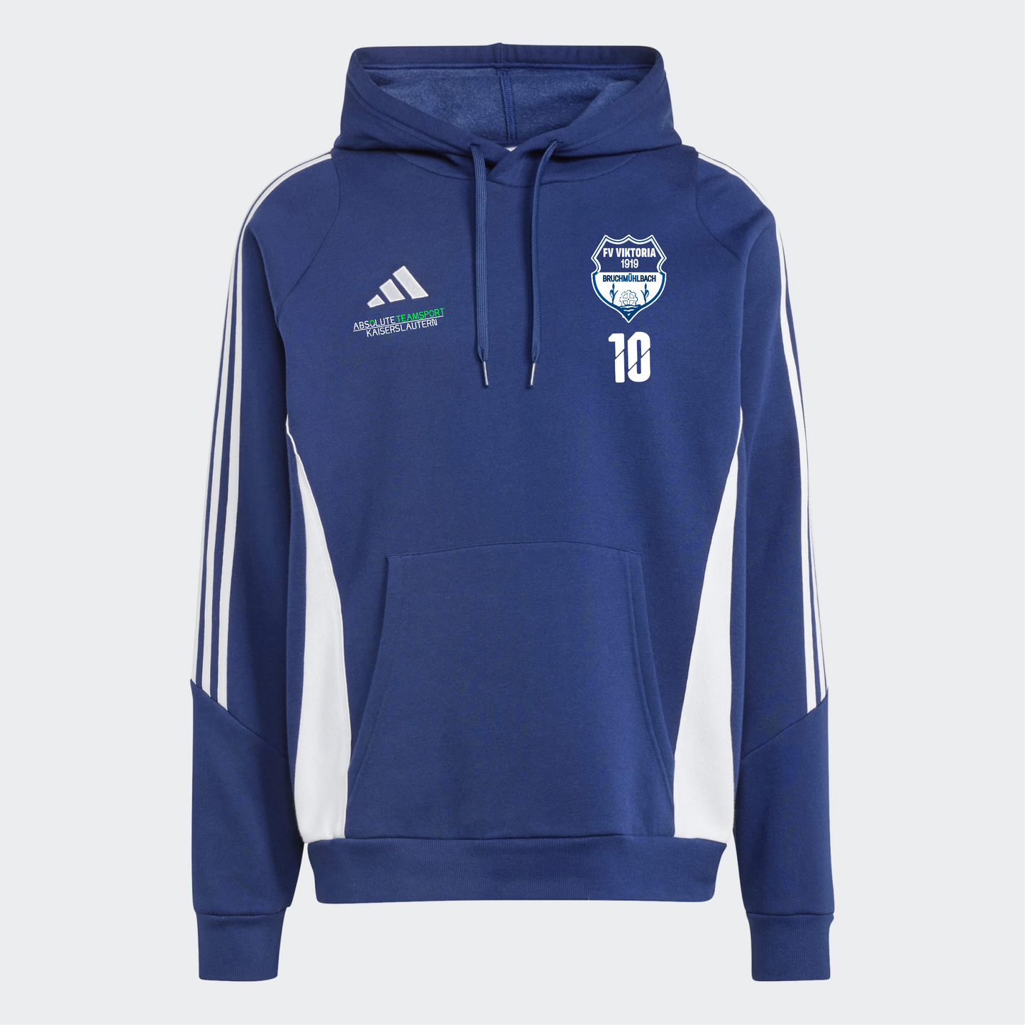 ADIDAS Kids Sweat Hoodie Blau inkl. FV Viktoria Bruchmühlbach Wappen
