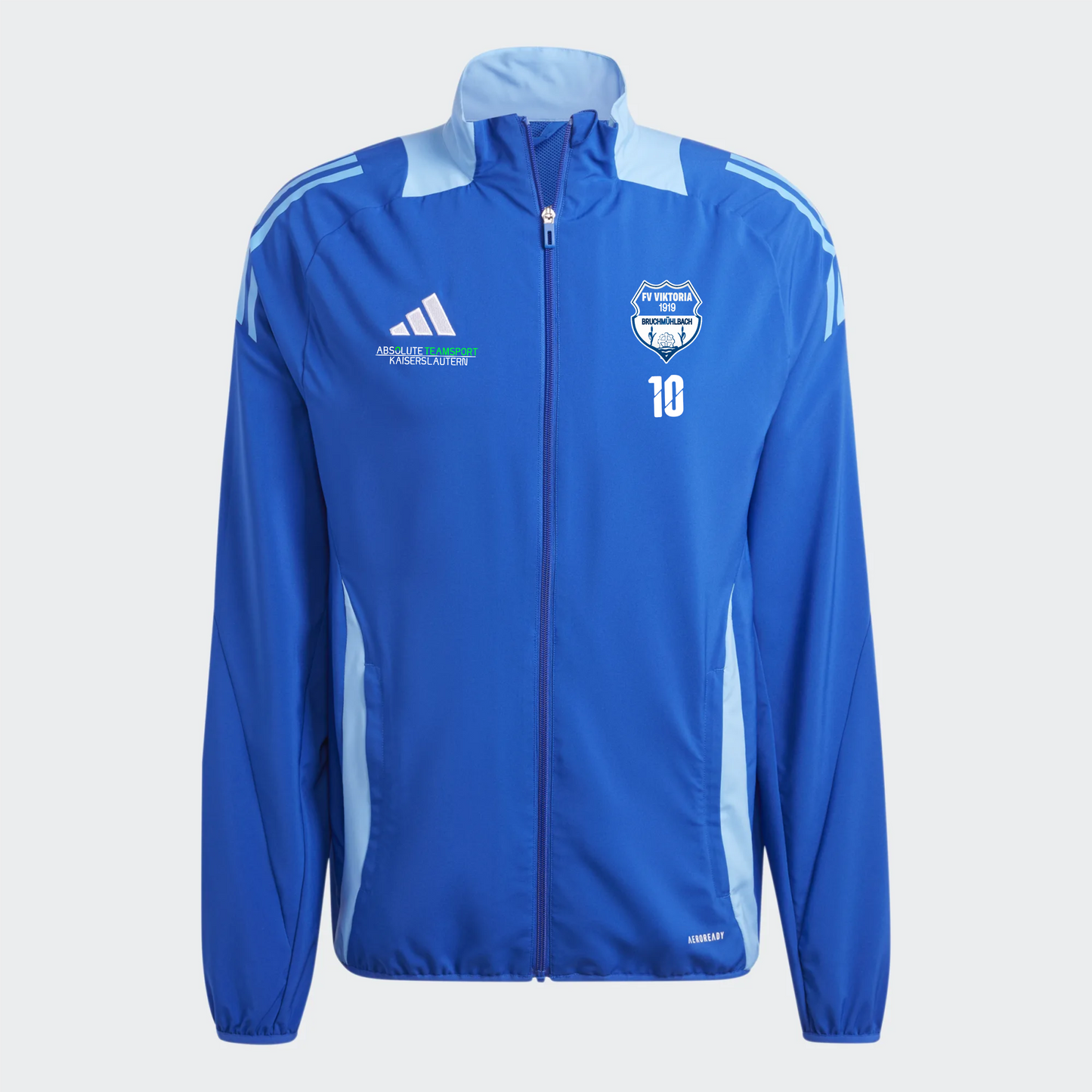ADIDAS Kids Tiro24 Competition Präsentationsjacke Blau inkl. FV Viktoria Bruchmühlbach Wappen