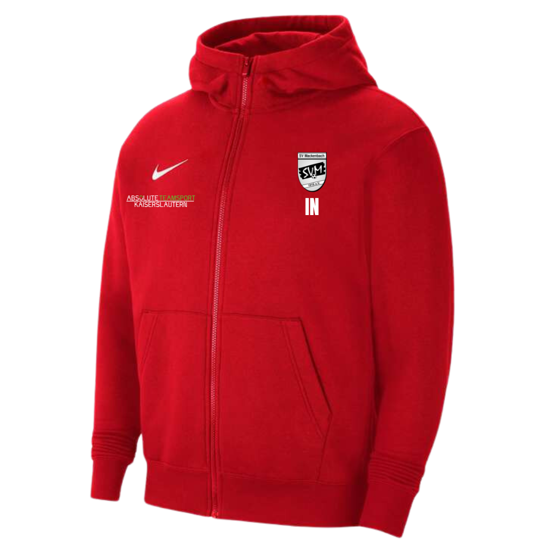 NIKE Full-Zip Hoody Kinder inkl. SV Mackenbach Wappen