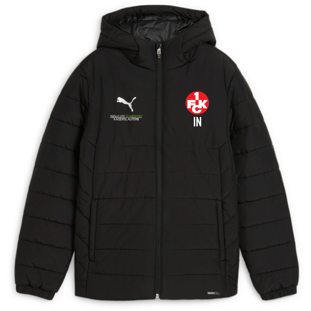 teamADDITIONS Hooded Padded Jacket inkl. Wappen 1. FCK Leichtathletikteam Kaiserslautern