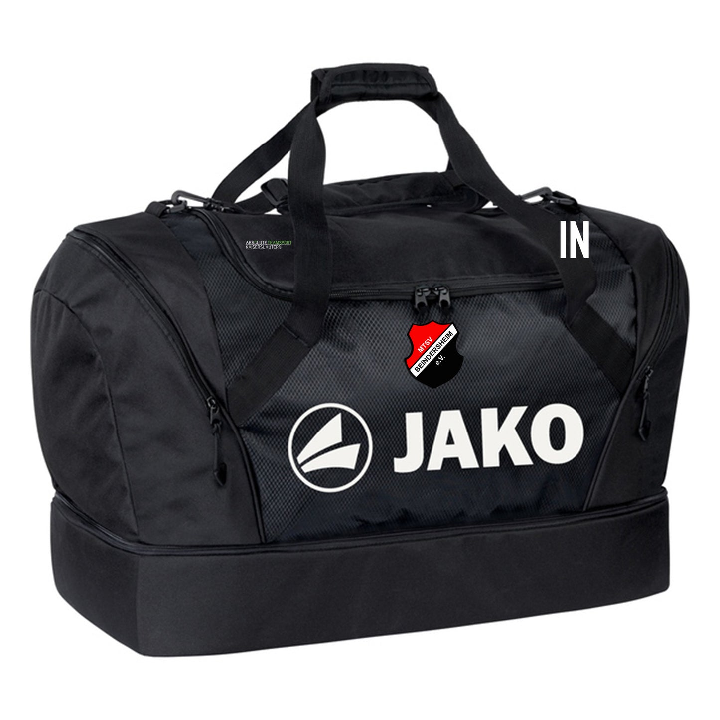 JAKO Sporttasche JAKO in Rot oder Schwarz Inkl. MTSV Beindersheim Wappen