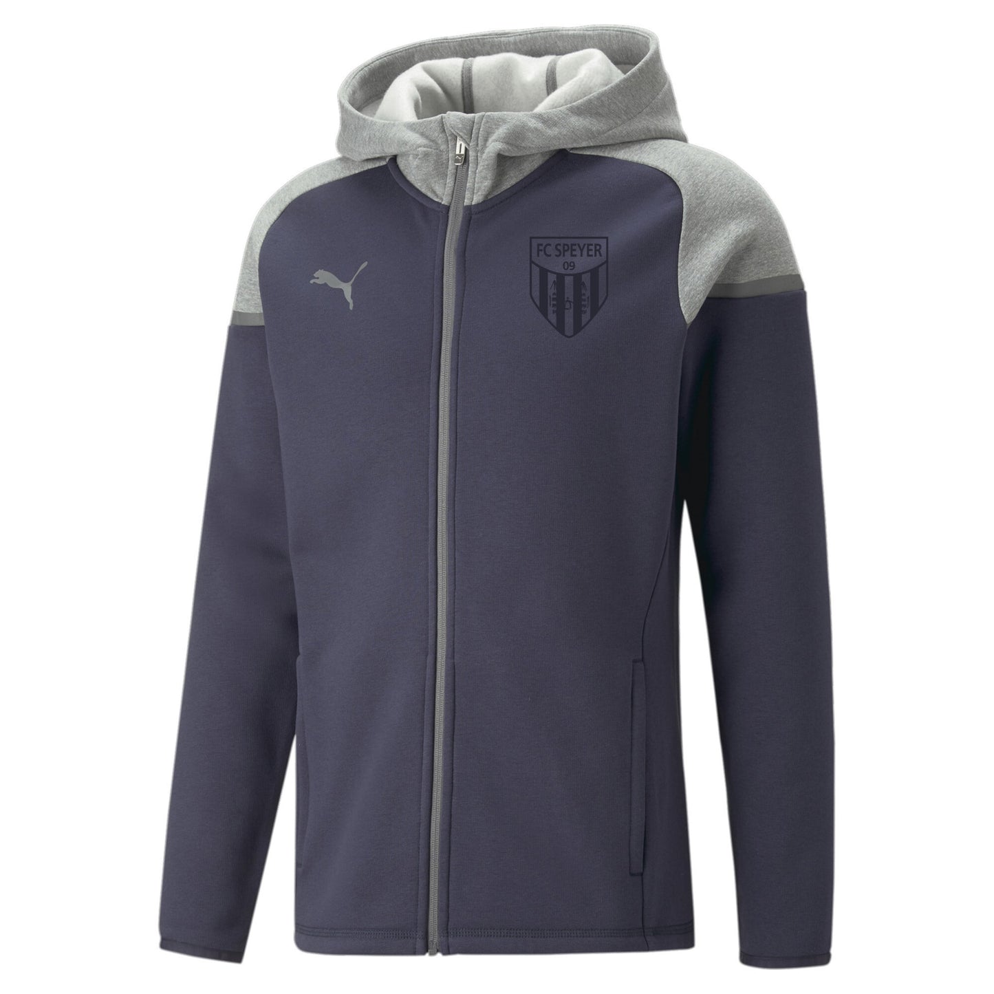 #LIFESTYLE-PUMA Herren teamCUP CASUALS HOODED JKT Inkl. Wappen Ton in Ton