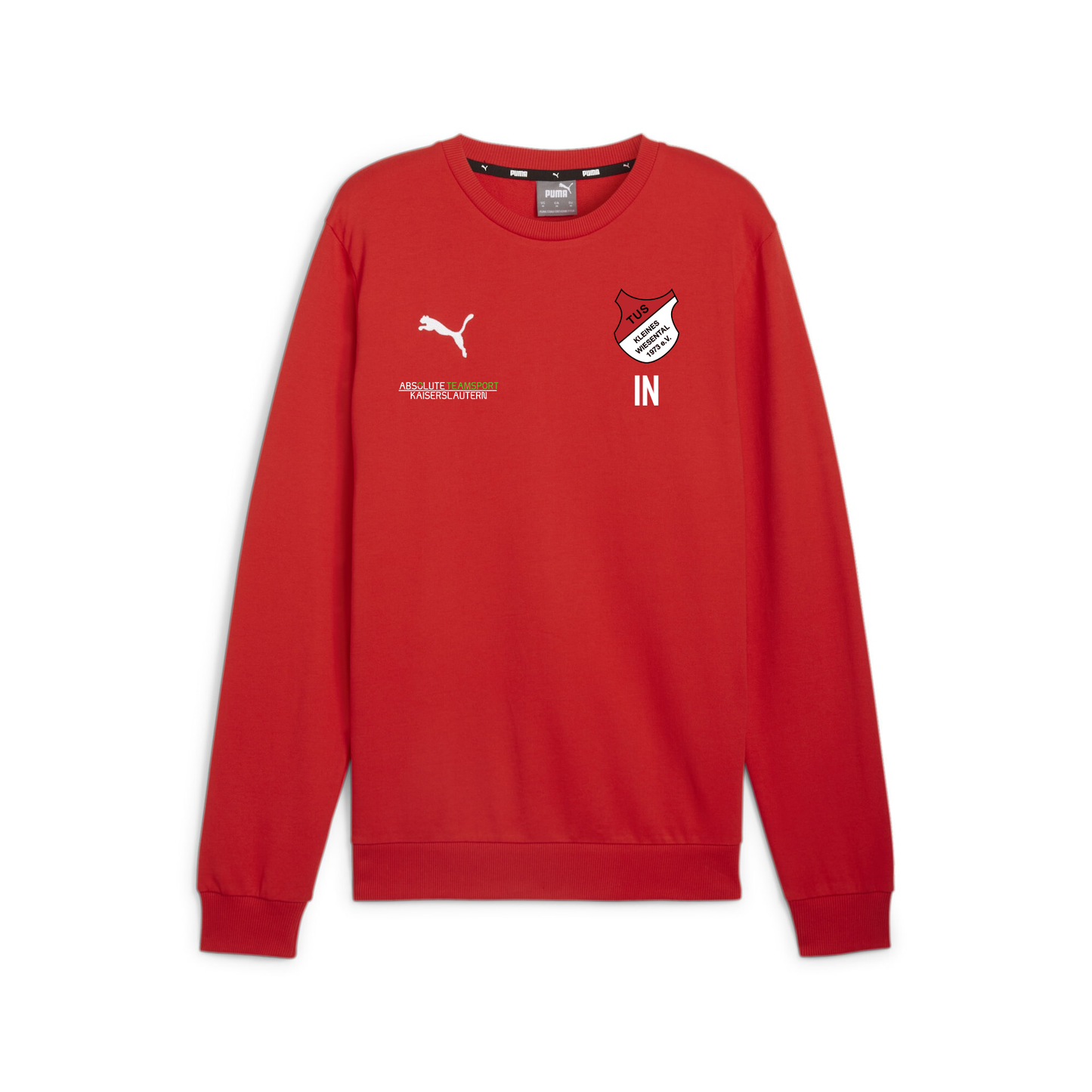 PUMA Kids teamGOAL Crew Neck Sweat inkl. TuS Kleines Wiesental Wappen & Vereinsname Rücken