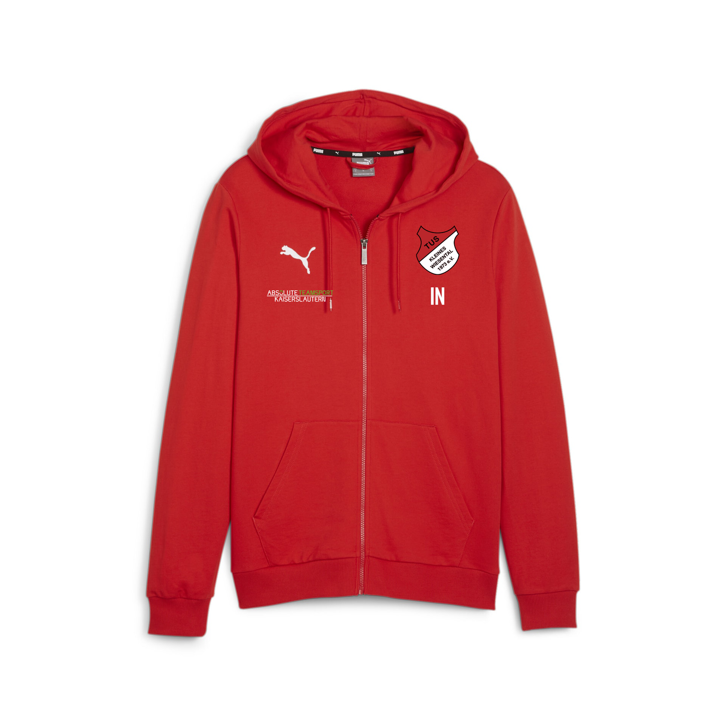 PUMA Kids teamGOAL Casuals Hooded Jacket inkl. TuS Kleines Wiesental Wappen & Vereinsname Rücken