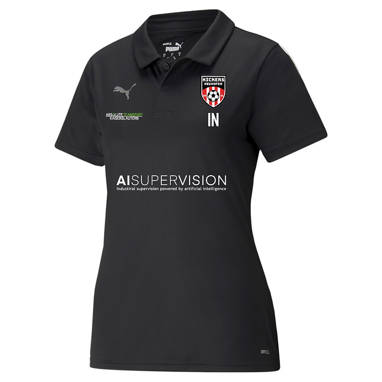 Puma teamLIGA Polo DAMEN in 3 Farben - inkl. Kickers Neuhofen Wappen