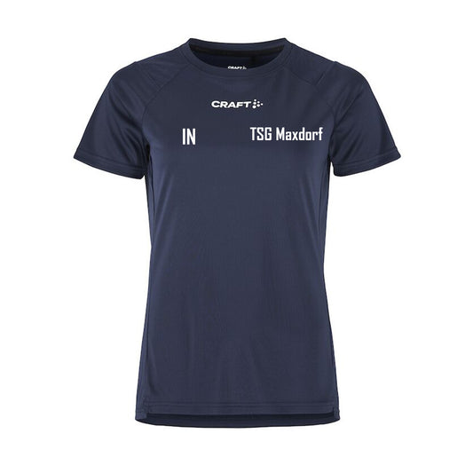 CRAFT Damen Rush 2.0 SS Tee inkl. Schriftzug TSG Maxdorf vorn & Vereinsname Rücken