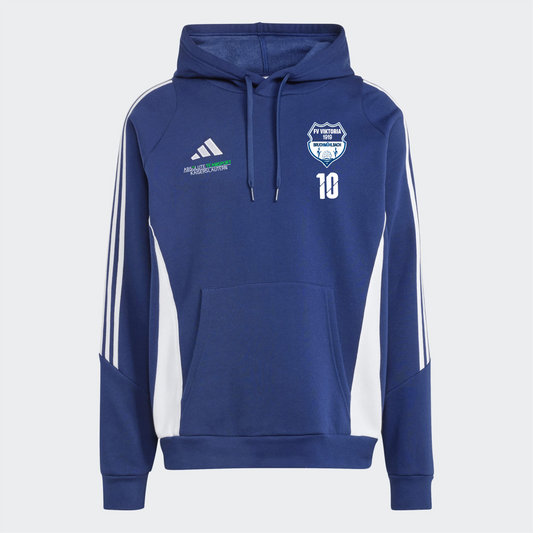ADIDAS Herren Sweat Hoodie Blau inkl. FV Viktoria Bruchmühlbach Wappen
