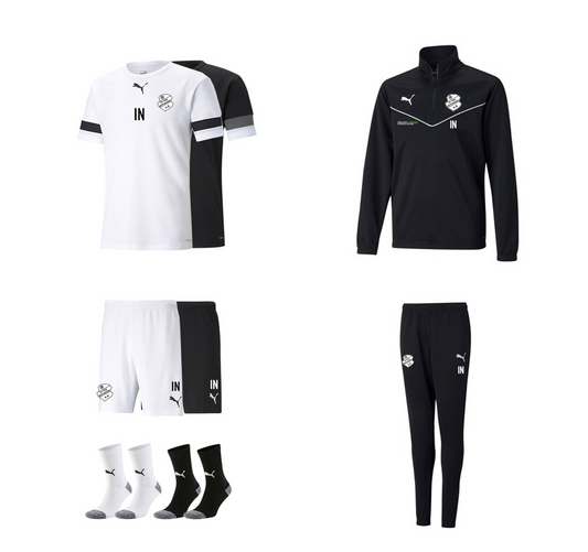 PUMA Kids 5-Teile Set in schwarz oder weiß inkl. Wappen Mutterstadt mit IN