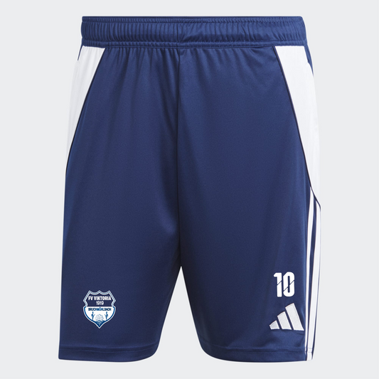 ADIDAS Herren Trainingshorts Tiro24 Blau inkl. FV Viktoria Bruchmühlbach Wappen