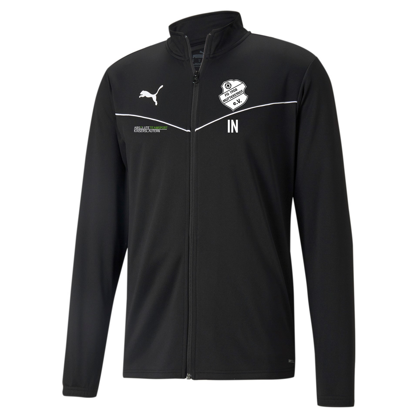 PUMA Herren Trainingsjacke in schwarz inkl. Wappen Mutterstadt