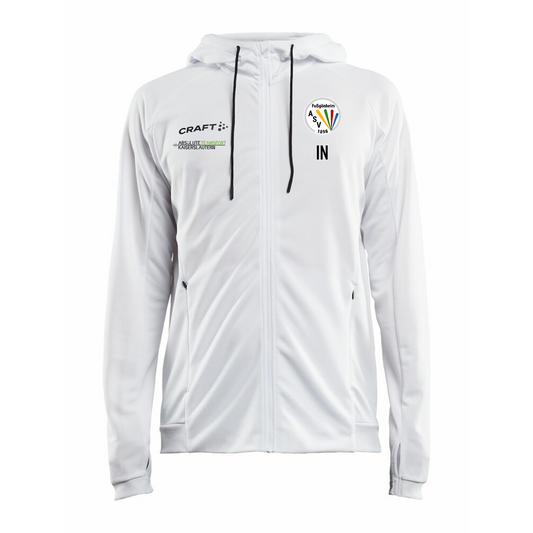 CRAFT HERREN Evolve Hood Jacket weiß inkl. ASV Fußgönheim Wappen