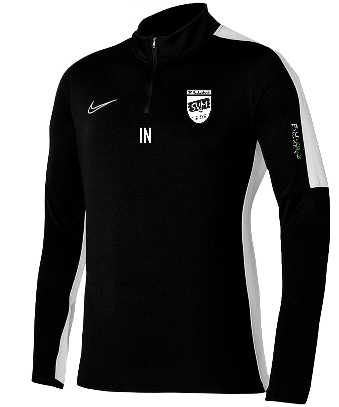 NIKE Herren Academy 23 Drill Top in schwarz inkl. Wappen SV Mackenbach