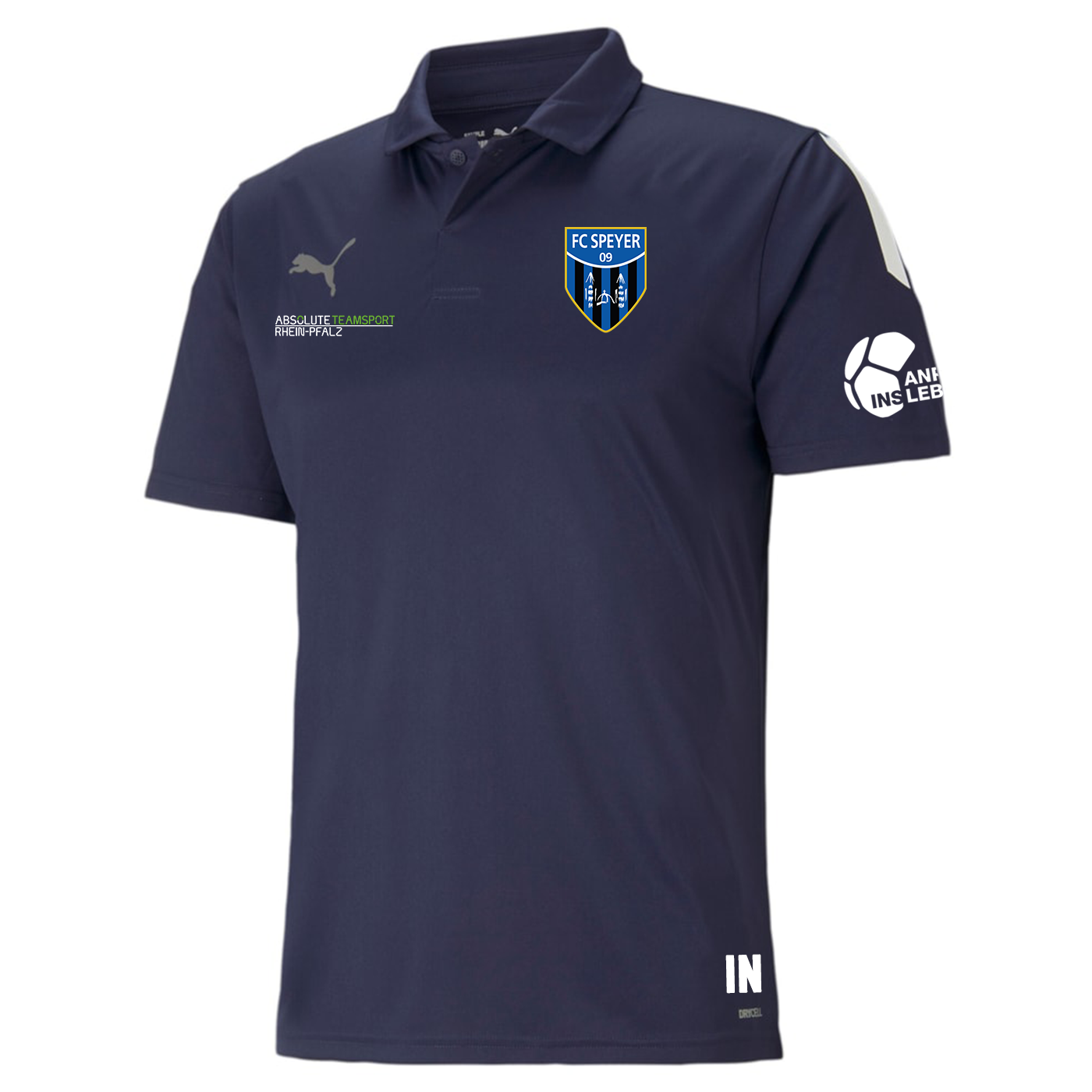 #PRÄSENTATION-PUMA Herren teamLIGA Sideline Polo inkl. 3D-Wappen, Sponsor & Initialen