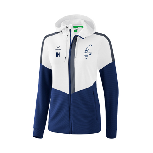 ERIMA Damen Squad Tracktop Jacke mit Kapuze inkl. TC Maxdorf Logo & Vereinsname Rücken