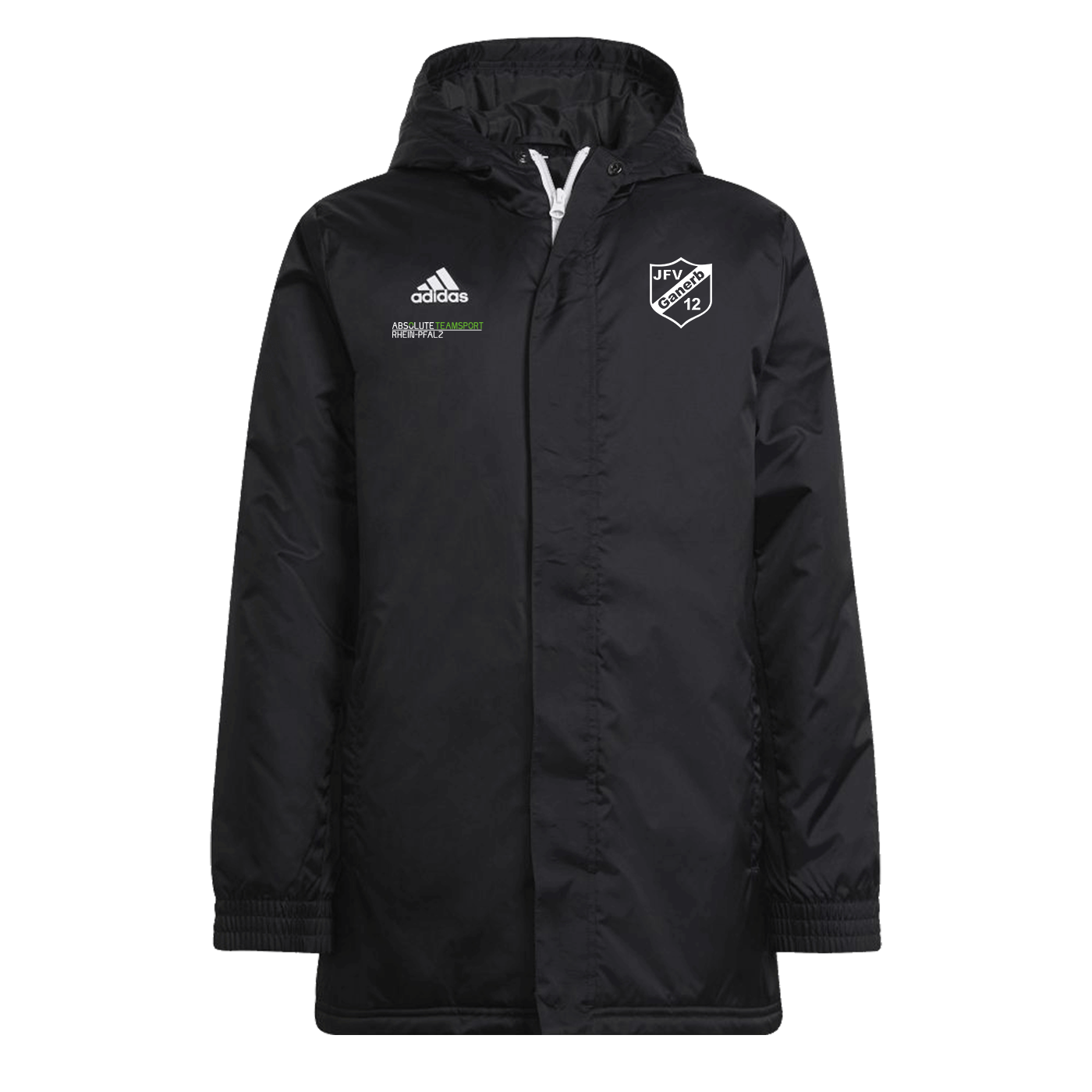 ADIDAS Entrada 22 Kinder Stadium Jacket inkl. JFV Ganerb Wappen
