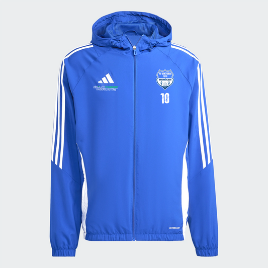 ADIDAS Herren Windbreaker Tiro24 Blau inkl. FV Viktoria Bruchmühlbach Wappen