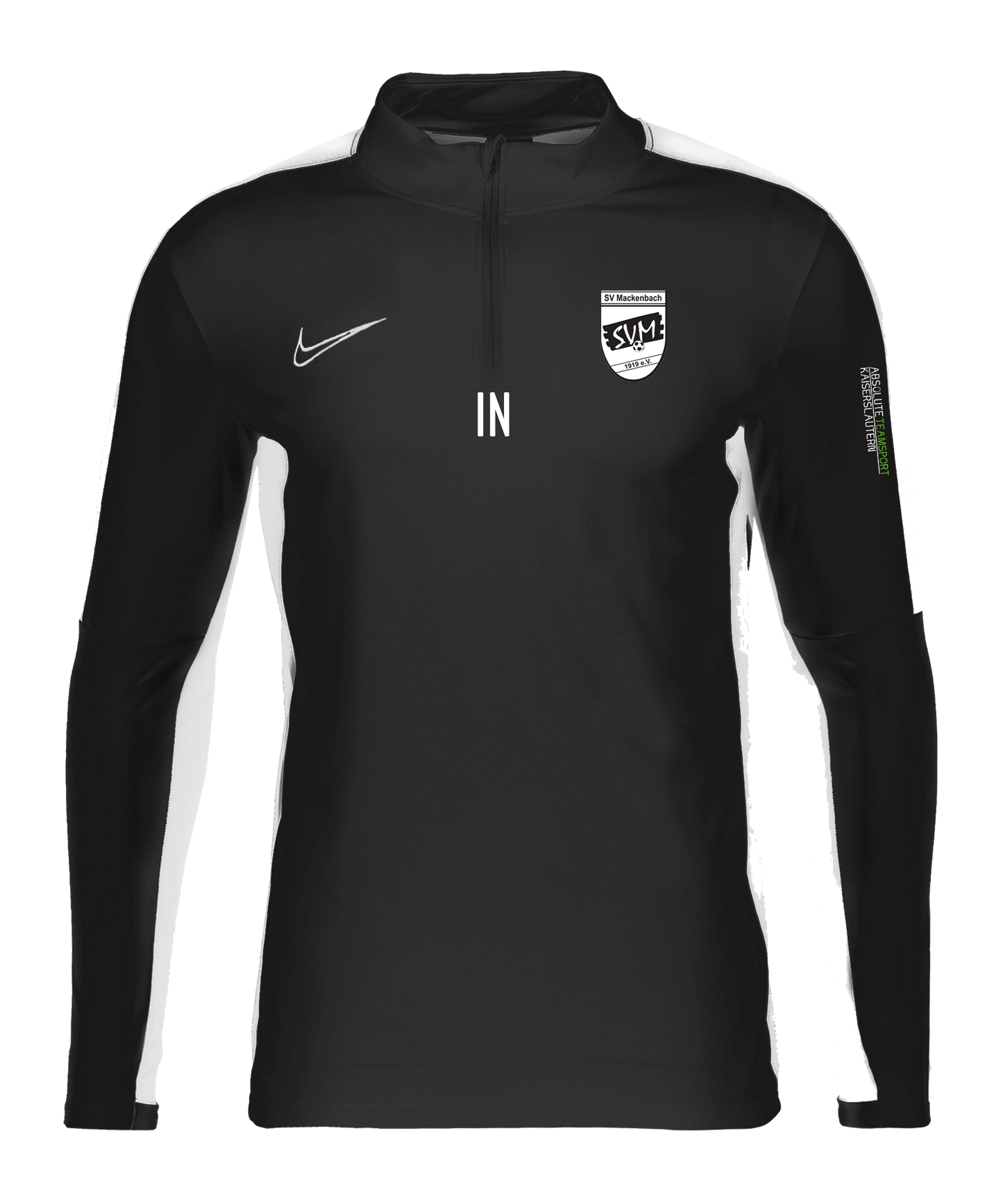 NIKE Herren Academy 23 Drill Top in schwarz inkl. Wappen SV Mackenbach