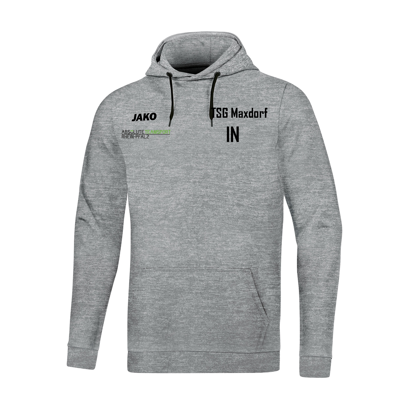 JAKO UNISEX Kapuzensweat Base inkl. TSG Maxdorf Schriftzug & Vereinsname Rücken