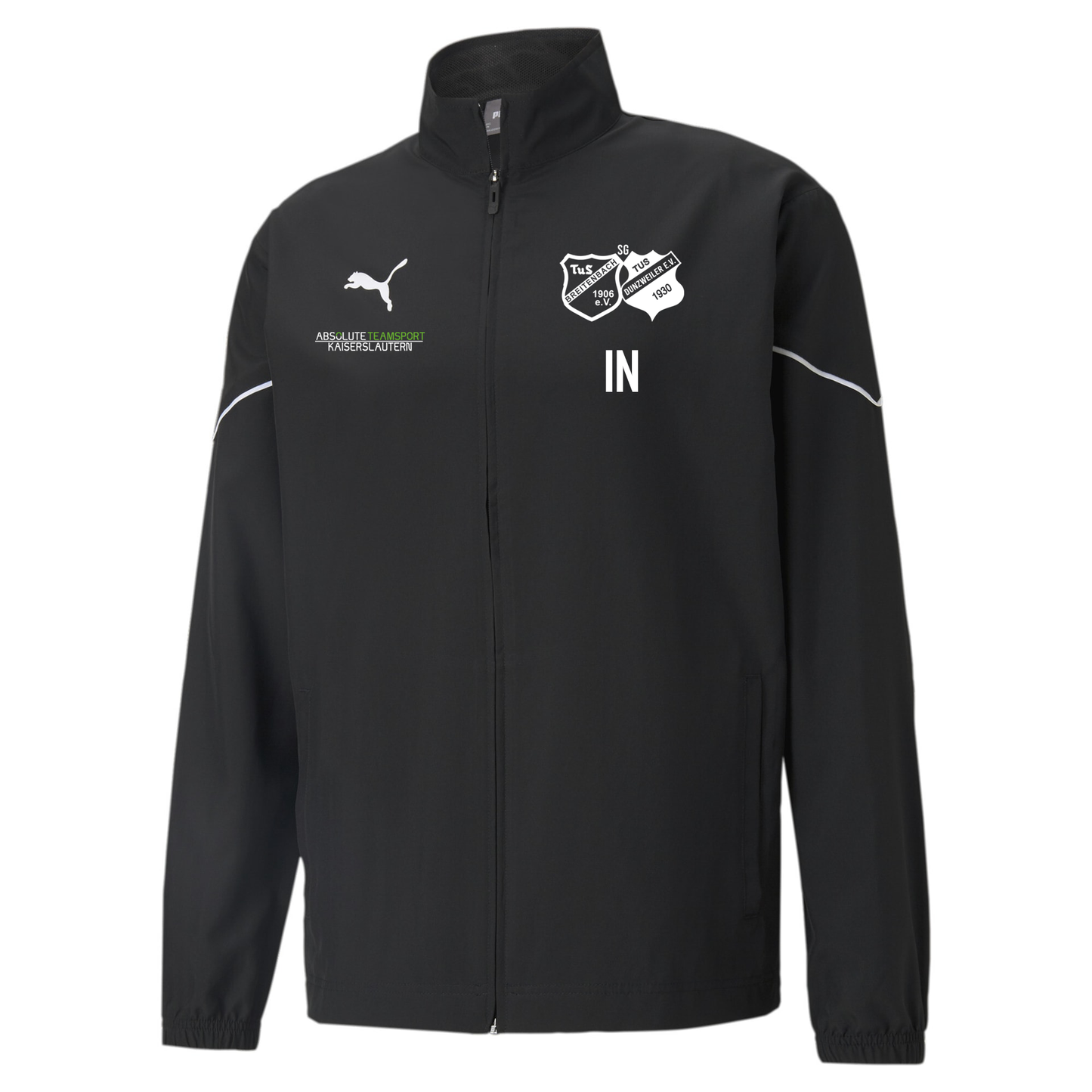 Puma teamRISE Sideline Jacket - Präsentation - ERWACHSENE inkl. SG Breitenbach-Dunzweiler Wappen