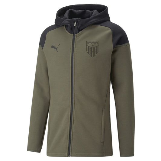 #LIFESTYLE-PUMA Herren teamCUP CASUALS HOODED JKT Inkl. Wappen Ton in Ton