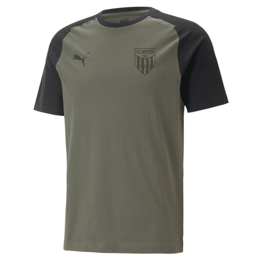 #LIFESTYLE-PUMA Herren teamCUP Casuals Tee Inkl. Wappen Ton in Ton