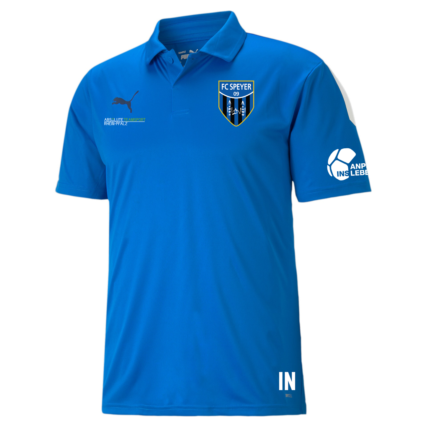 #PRÄSENTATION - PUMA Sideline Polo inkl. 3D-Wappen FC Speyer 09, Sponsor & IN