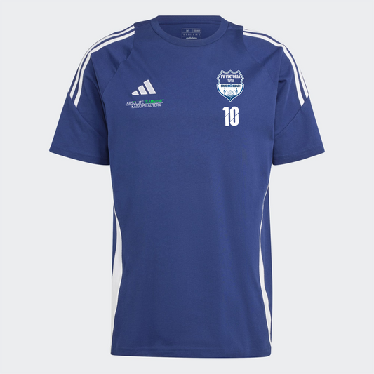 ADIDAS Kids Sweat Tee (Baumwolle) Tiro24 Blau inkl. FV Viktoria Bruchmühlbach Wappen